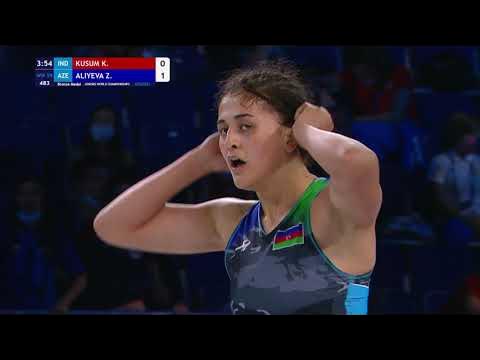 BRONZE WW - 59 kg: K. KUSUM (IND) v. Z. ALIYEVA (AZE)