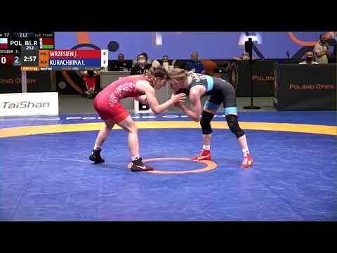 1/2 WW - 57 kg: J. WRZESIEN (POL) v. I. KURACHKINA (BLR)