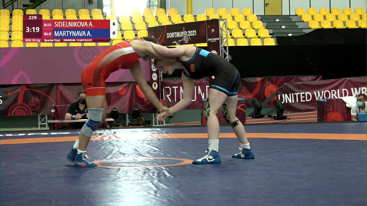 1/4 WW - 59 kg: A. SIDELNIKOVA (RUS) v. A. MARTYNAVA (BLR) background