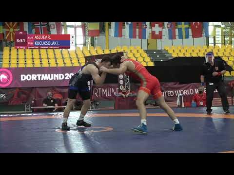 1/4 FS - 79 kg: R. ASLUEV (RUS) v. I. KUCUKSOLAK (TUR) background