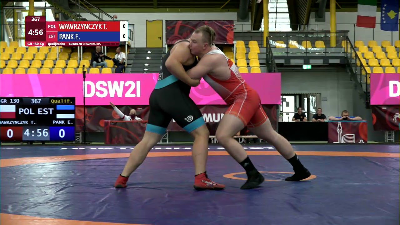 Qual. GR - 130 kg: T. WAWRZYNCZYK (POL) v. E. PANK (EST) background