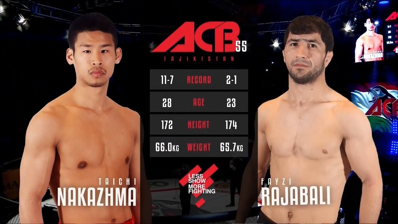 Таичи Накаджима vs. Файзидини Раджабали | Taichi Nakajima vs. Fayzidini Radzhabali | ACB 55 backdrop