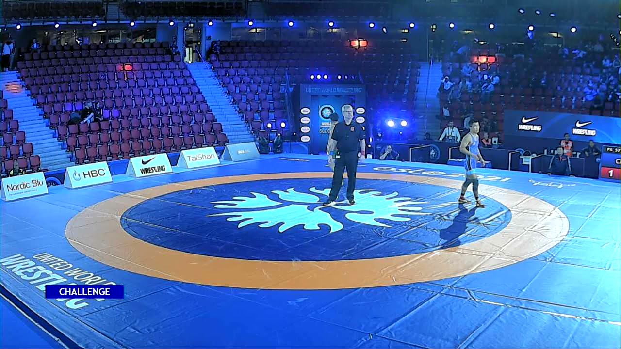 1/8 FS - 57 kg: A. TSIUTRYN (BLR) v. B. ERDENEBAT (MGL)