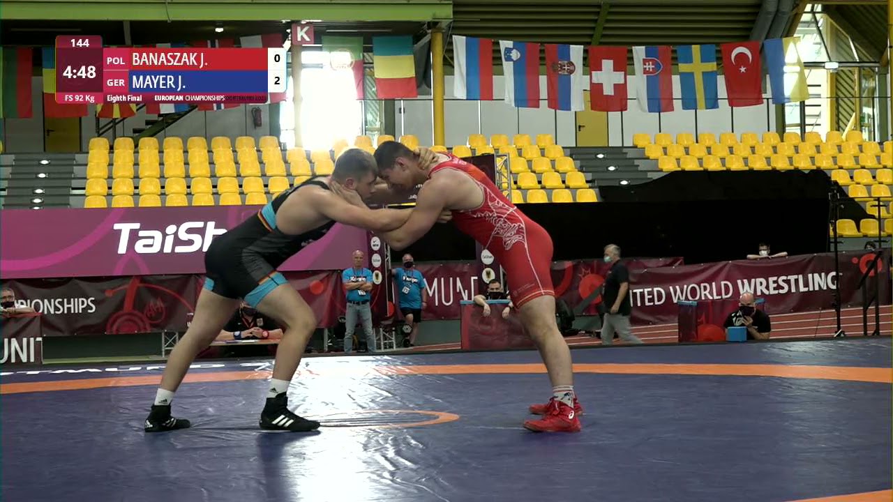1/8 FS - 92 kg: J. BANASZAK (POL) v. J. MAYER (GER)