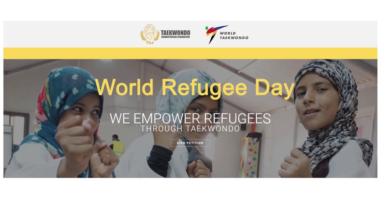 Refugee Children Staying Active in Azraq Humanitarian Taekwondo Center on World Refugee Day
