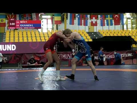 1/4 GR - 63 kg: Y. NIFRI (FRA) v. K. KAUHANEN (FIN) background