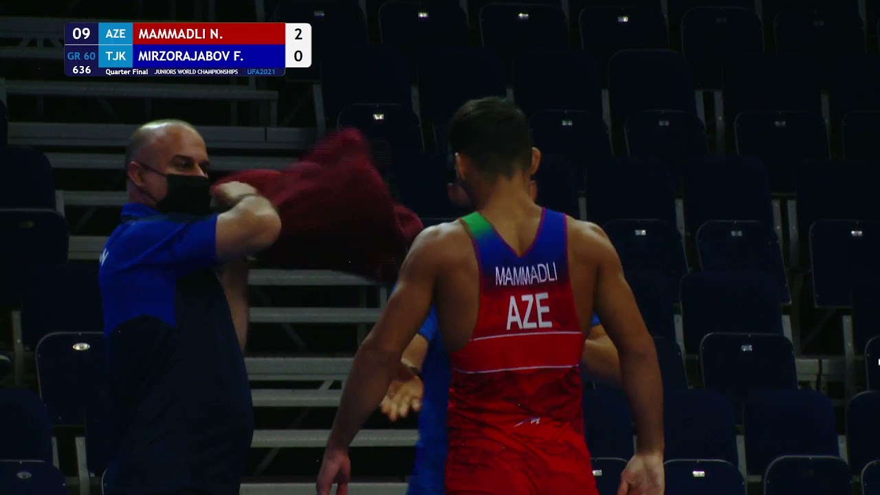 1/4 GR - 60 kg: N. MAMMADLI (AZE) v. F. MIRZORAJABOV (TJK)
