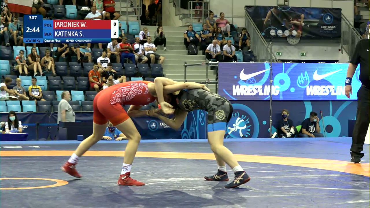 1/4 WW - 46 kg: W. JARONIEK (POL) v. S. KATENKA (BLR) background