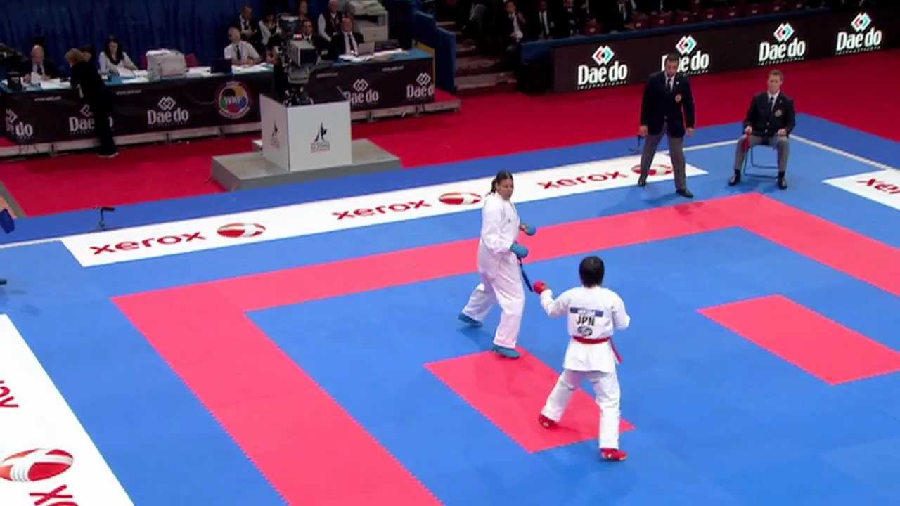 Bronze Female Kumite +68kg. Ayumi Uekusa vs Jessica Cargill. World Karate Championships 2012