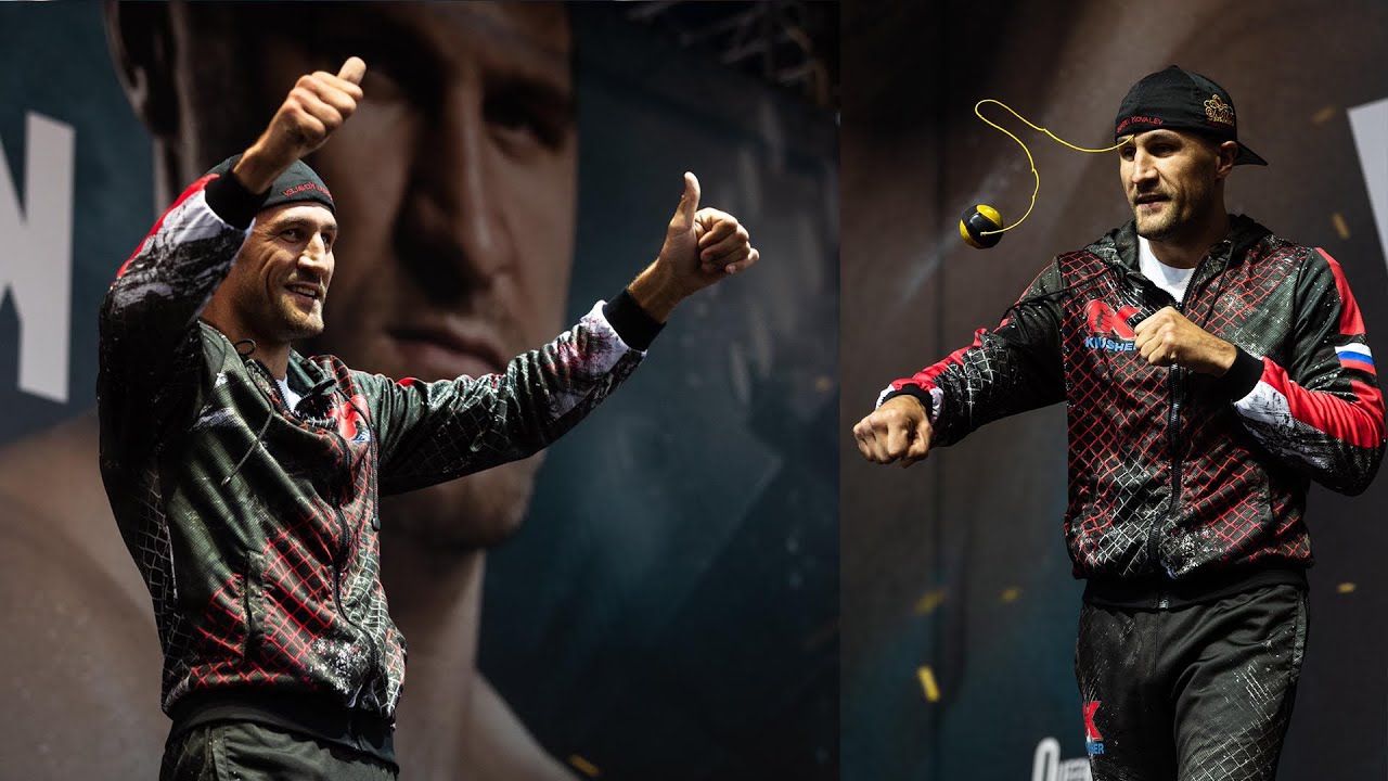 Full Sergey Kovalev media workout | Shows off incredible hand-eye coordination! background