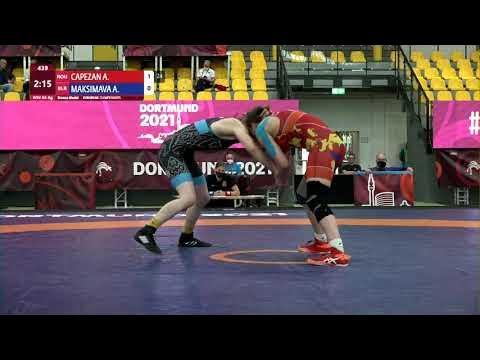 BRONZE WW - 65 kg: A. CAPEZAN (ROU) v. A. MAKSIMAVA (BLR)