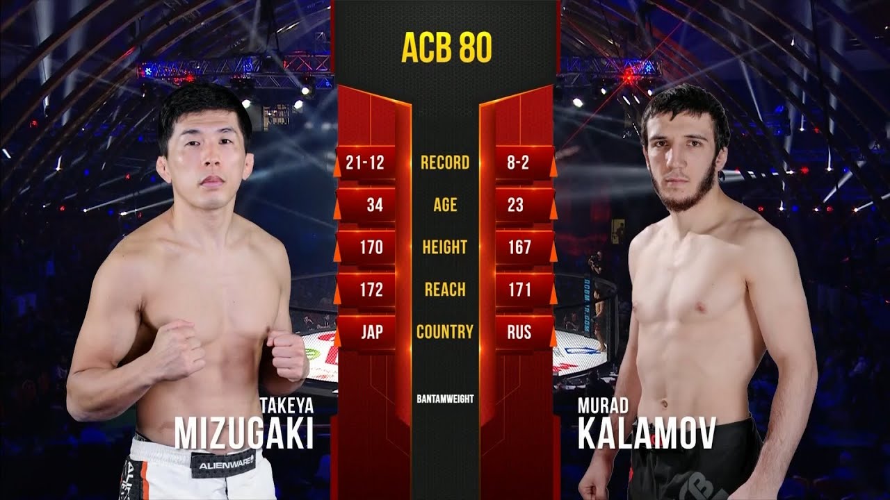 Такея Мизукаги vs. Мурад Каламов | Takeya Mizukagi vs. Murad Kalamov | ACB 80 backdrop