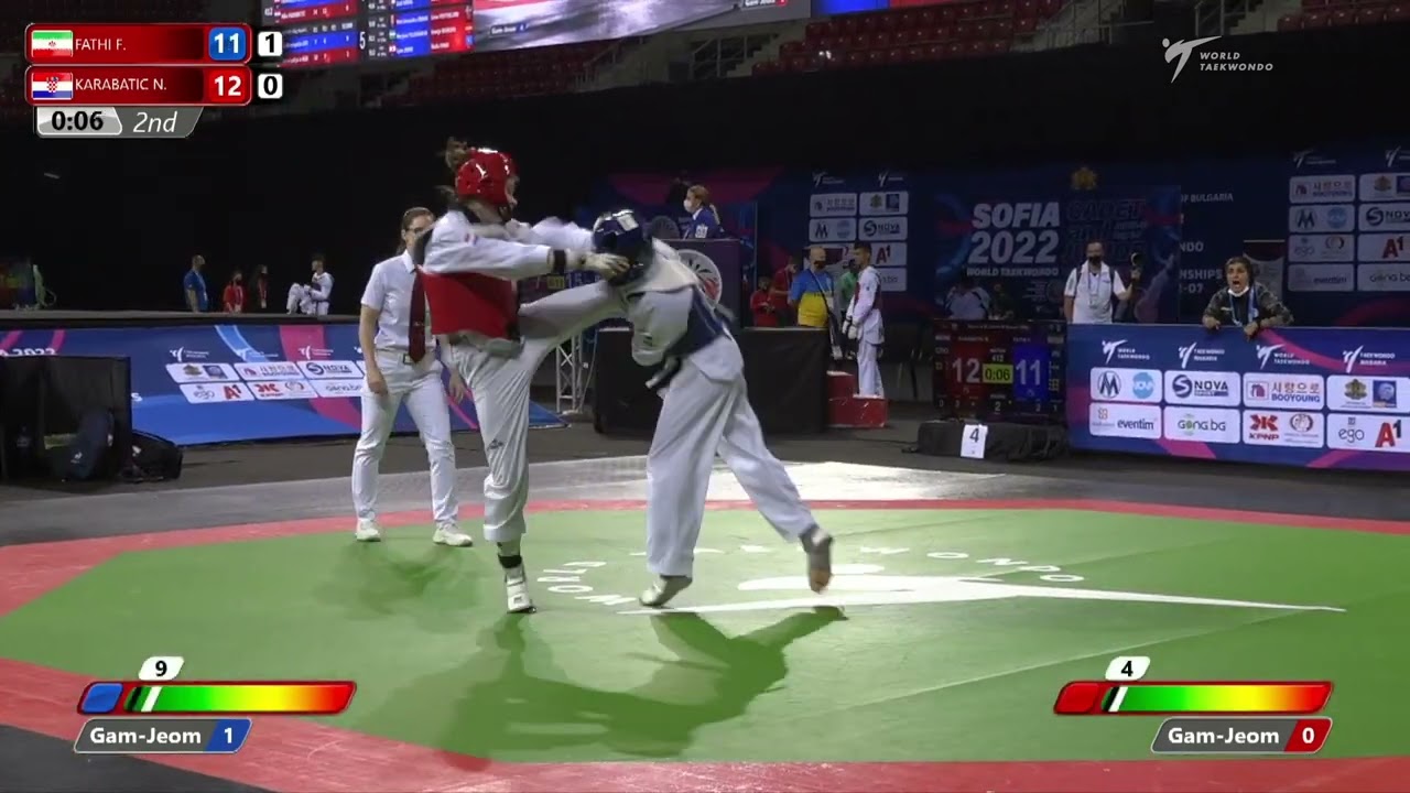 412 R32 Women 55kg IRI FATHI F CRO KARABATIC N background