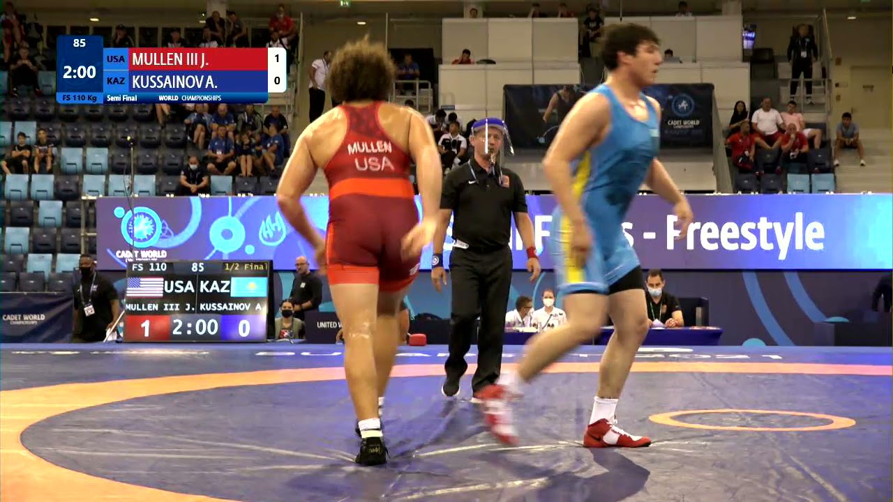 1/2 FS - 110 kg: J. MULLEN III (USA) v. A. KUSSAINOV (KAZ)