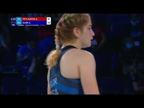 GOLD WW - 68 kg: E. PETLIAKOVA (RUS) v. A. ELOR (USA) background