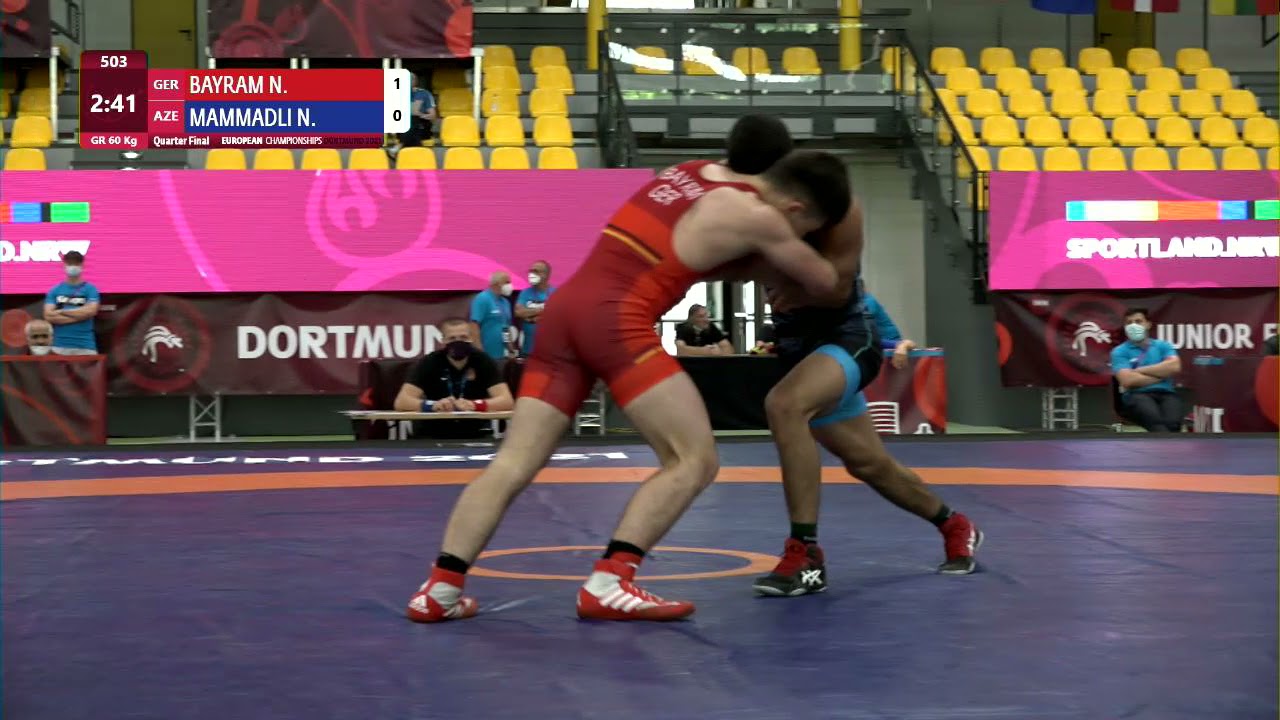 1/4 GR - 60 kg: N. BAYRAM (GER) v. N. MAMMADLI (AZE) background