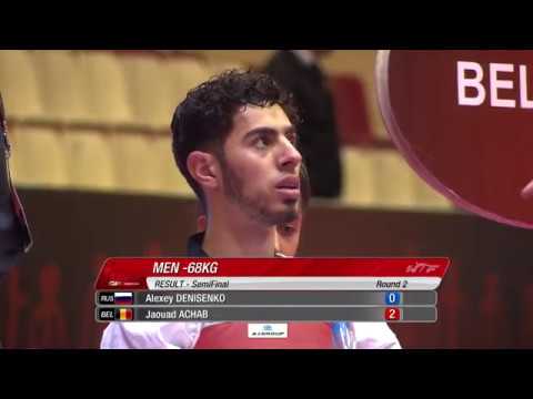 2016 Baku WT GP Final M 68kg Semi final J ACHAB BEL VS A DENISENKO RUS background