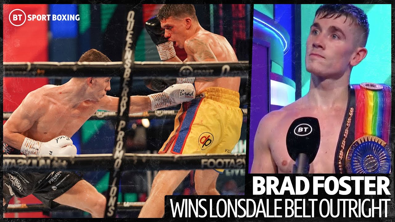 "I want to go out for a dance and a boogie!" Brad Foster first words after winning Lonsdale belt
