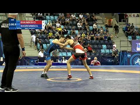 1/2 GR - 45 kg: O. KHALIMBOEV (UZB) v. A. KHOZREVANIDZ (GEO) background