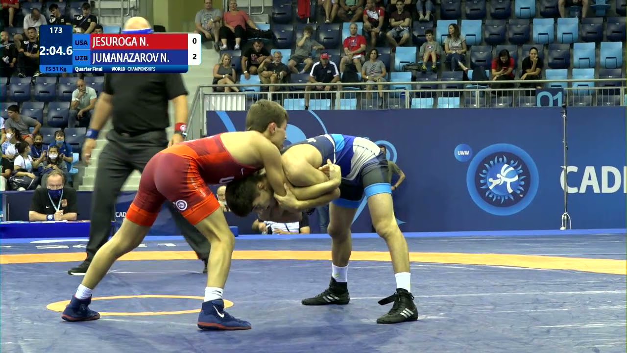 1/4 FS - 51 kg: N. JESUROGA (USA) v. N. JUMANAZAROV (UZB)