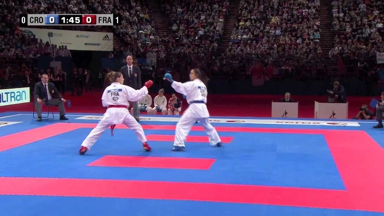 (3/3) Karate Croatia vs France. Final Female Team Kumite. WKF World Karate Championships 2012