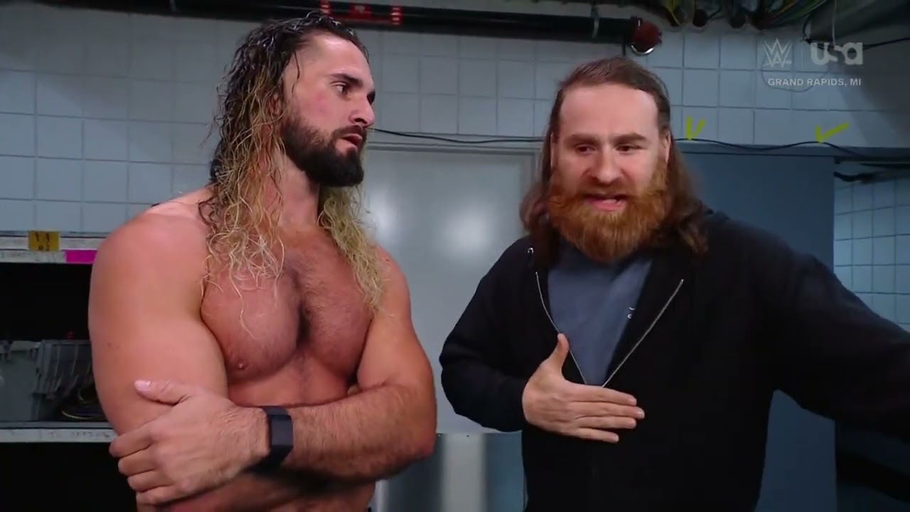 Sami Zayn thinks Seth Rollins is the 5th man for The OG Bloodline at WarGames: Raw, Nov. 11, 2024 backdrop