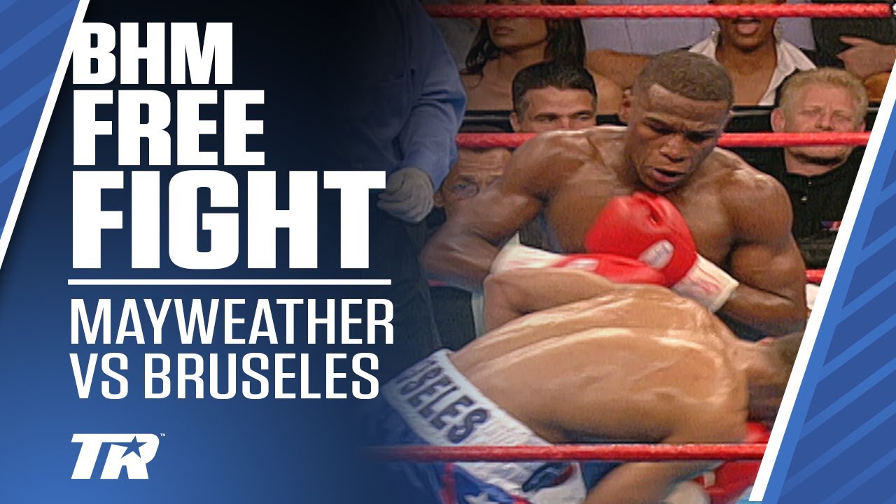 Floyd Mayweather 2nd Fight at 140, Demolishes Bruseles | Black History Month Free Fight
