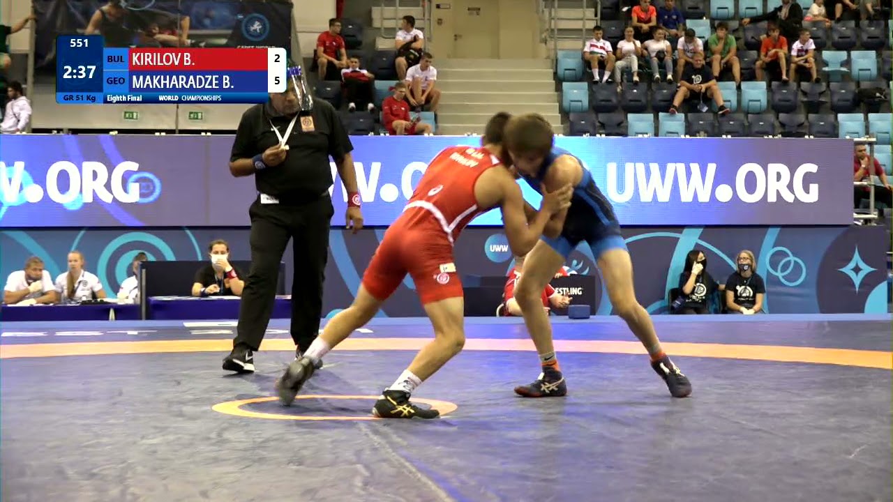 1/8 GR - 51 kg: B. KIRILOV (BUL) v. B. MAKHARADZE (GEO) background