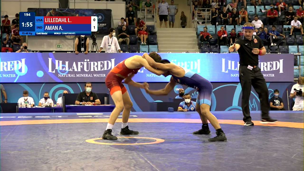 GOLD FS - 48 kg: L. LILLEDAHL (USA) v. A. AMAN (IND)