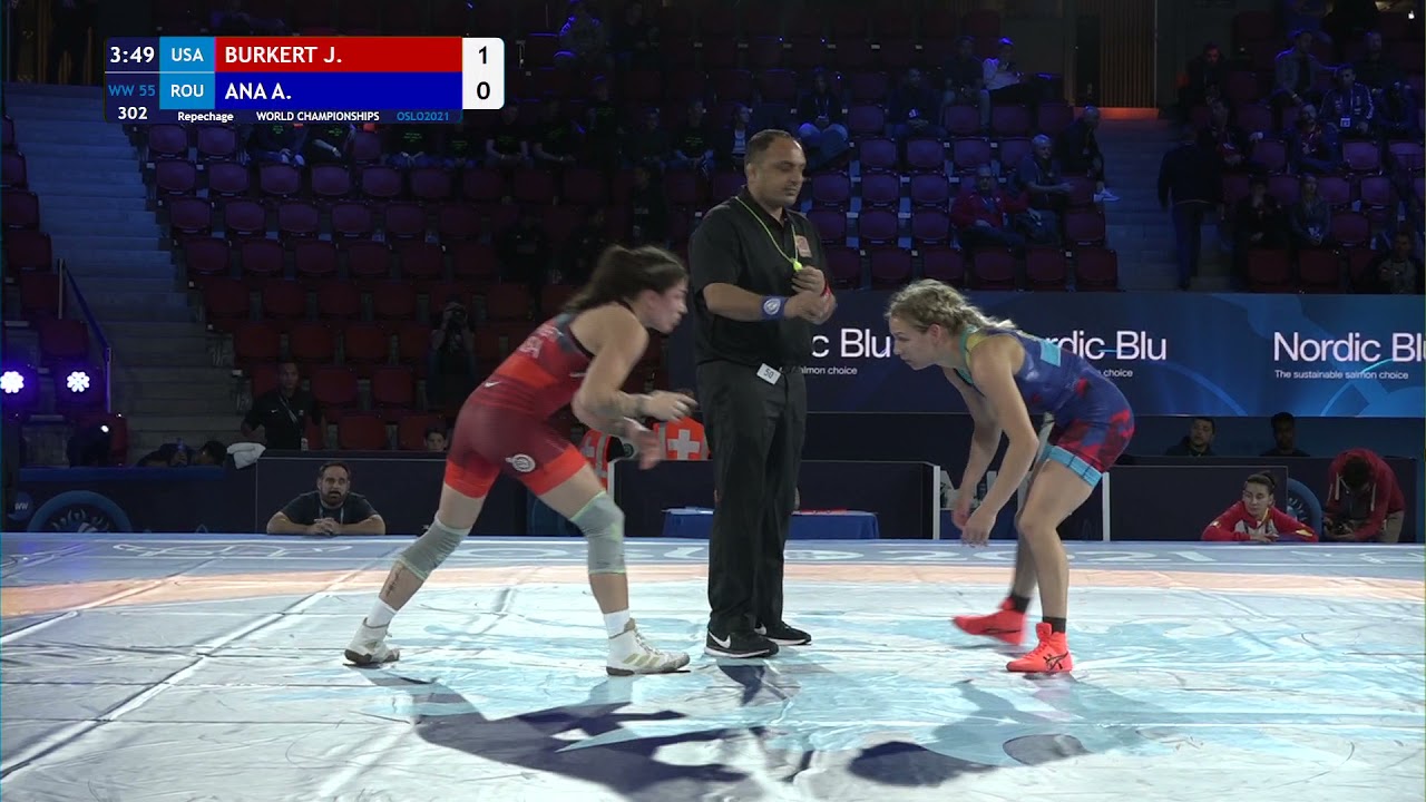 Repechage WW - 55 kg: J. BURKERT (USA) v. A. ANA (ROU)