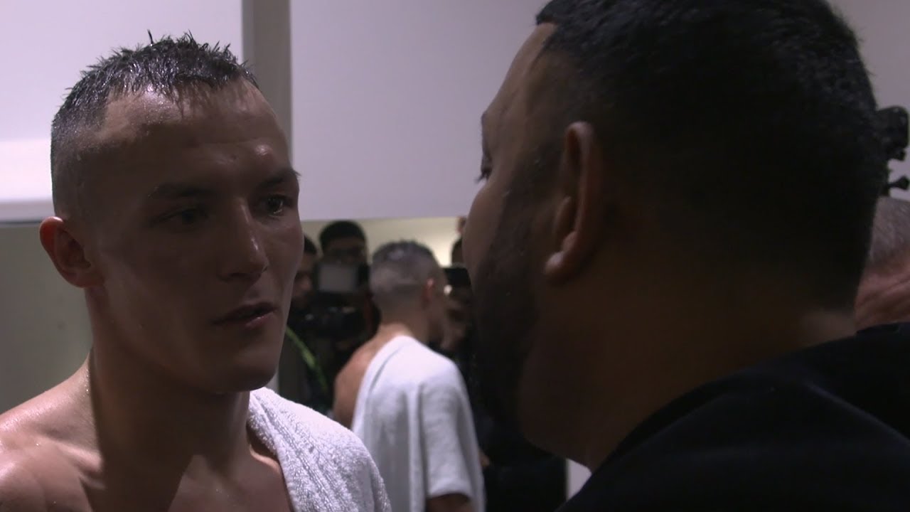 Prince Naseem Hamed invades Josh Warrington's post-fight interview