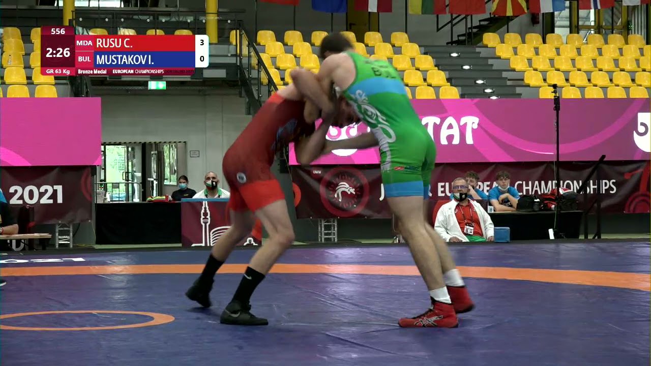BRONZE GR - 63 kg: C. RUSU (MDA) v. I. MUSTAKOV (BUL)