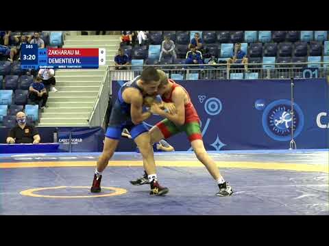 Qual. GR - 45 kg: M. ZAKHARAU (BLR) v. N. DEMENTIEV (UKR) background