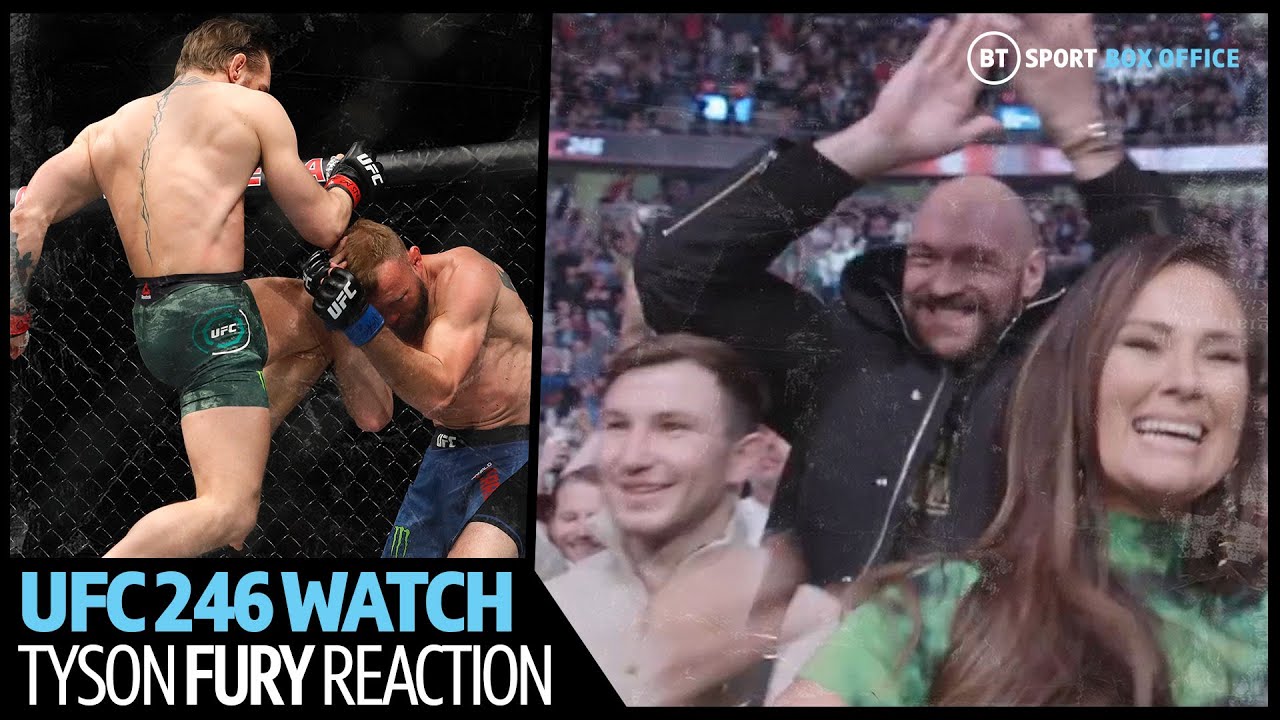 Tyson Fury's cage side reaction to Conor McGregor's big knockout at UFC 246