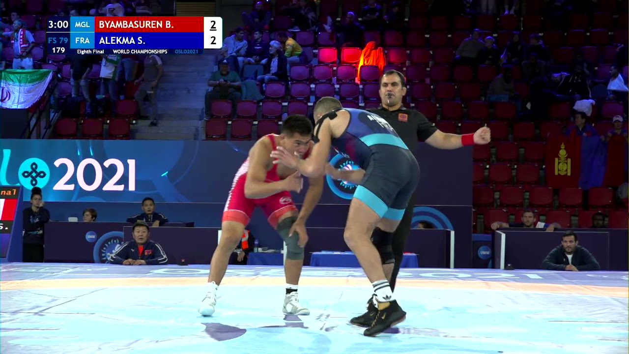 1/8 FS - 79 kg: B. BYAMBASUREN (MGL) v. S. ALEKMA (FRA)