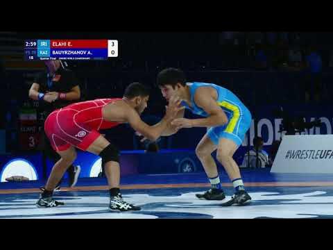 1/4 FS - 70 kg: E. ELAHI (IRI) v. A. BAUYRZHANOV (KAZ)