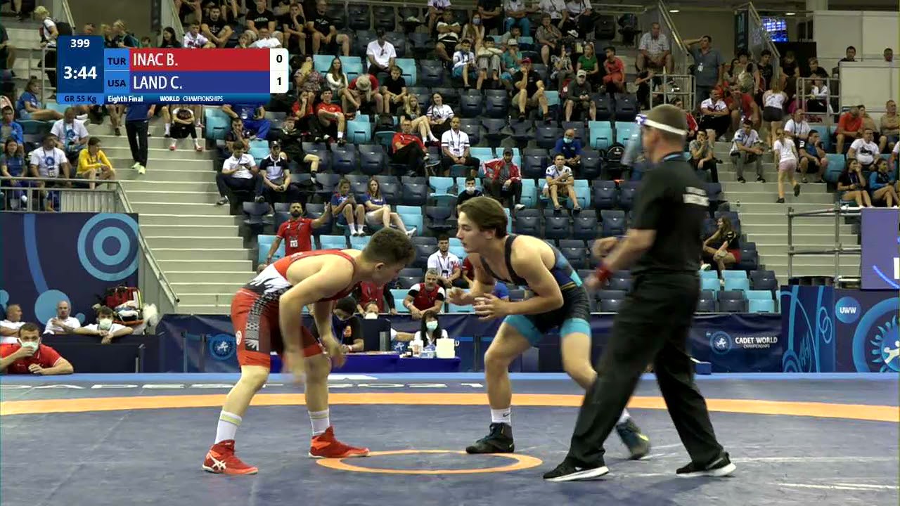 1/8 GR - 55 kg: B. INAC (TUR) v. C. LAND (USA) background