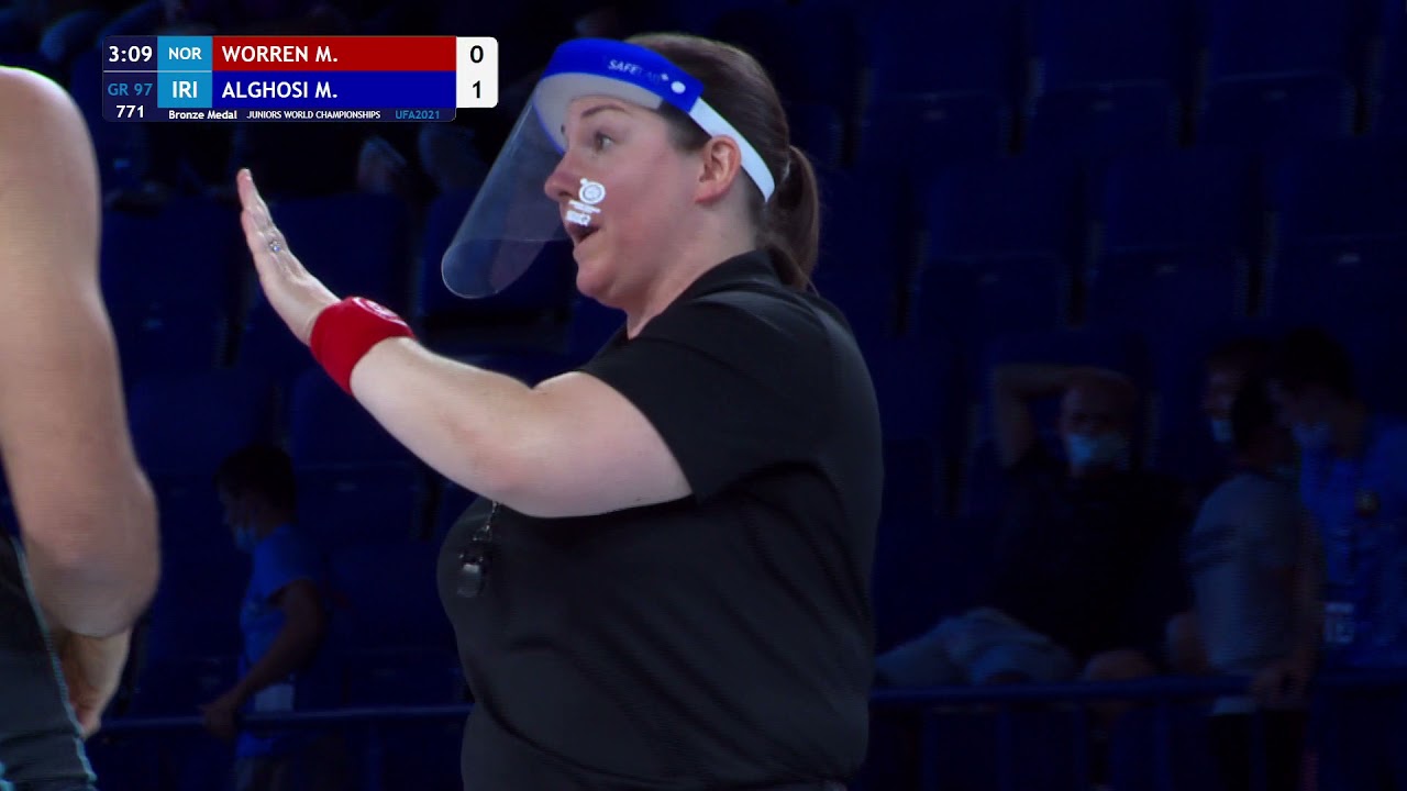 BRONZE GR - 97 kg: M. WORREN (NOR) v. M. ALGHOSI (IRI)
