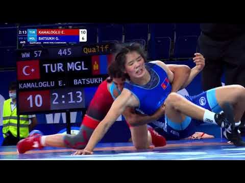Qual. WW - 57 kg: E. KAMALOGLU (TUR) v. G. BATSUKH (MGL)