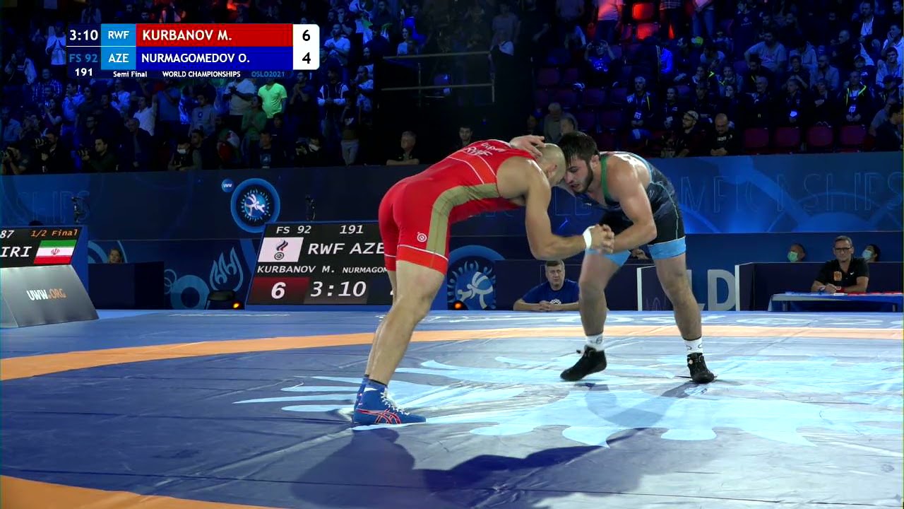 1/2 FS - 92 kg: M. KURBANOV (RWF) v. O. NURMAGOMEDOV (AZE)