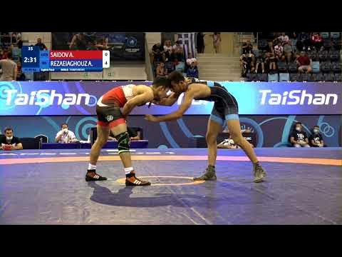 1/8 FS - 65 kg: A. SAIDOV (UZB) v. A. REZAEIAGHOUZ (IRI) background