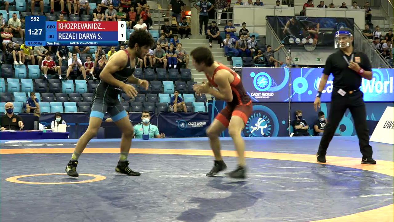1/2 GR - 60 kg: R. KHOZREVANIDZ (GEO) v. S. REZAEI DARYA (IRI)