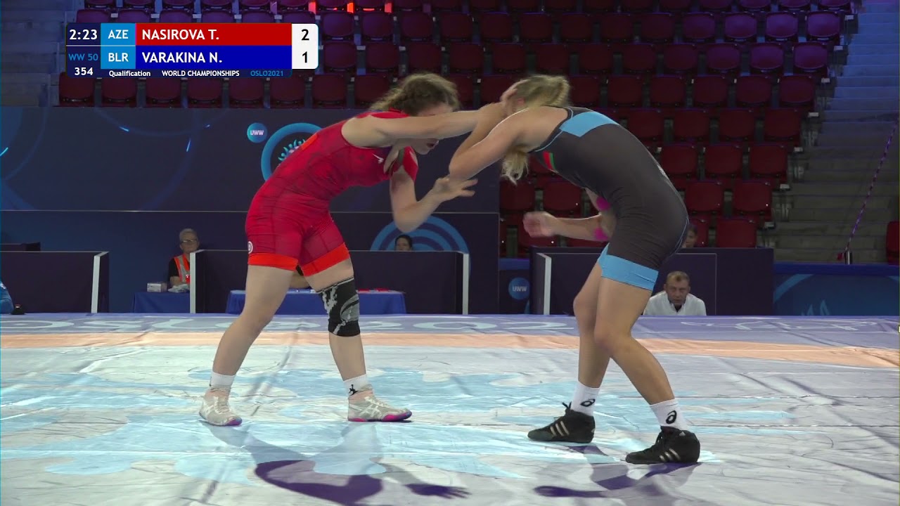 Qual. WW - 50 kg: T. NASIROVA (AZE) v. N. VARAKINA (BLR) background