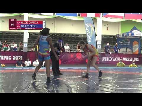 Round 4 WW - 57 kg: A. VALDEZ OBAND (GUA) v. L. GRUEZO ORTIZ (ECU) backdrop