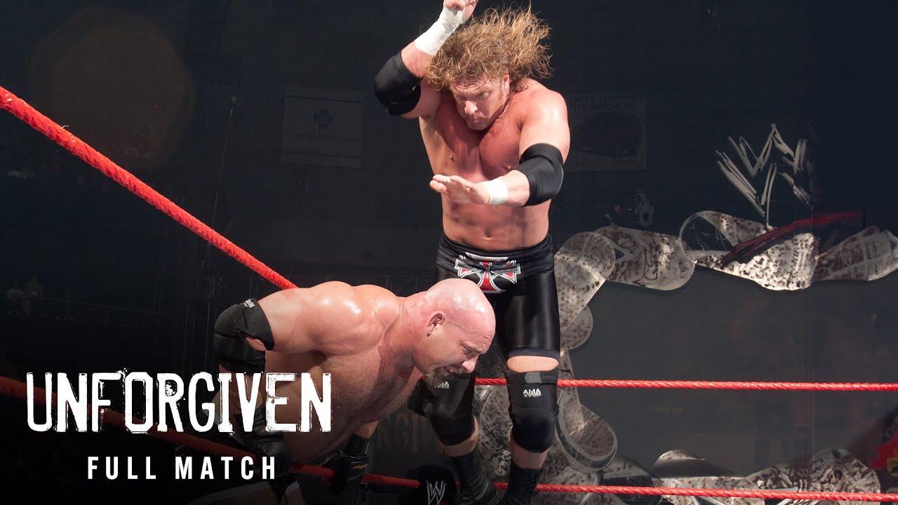 FULL MATCH: Triple H vs. Goldberg — World Heavyweight Title Match: Unforgiven 2003 background