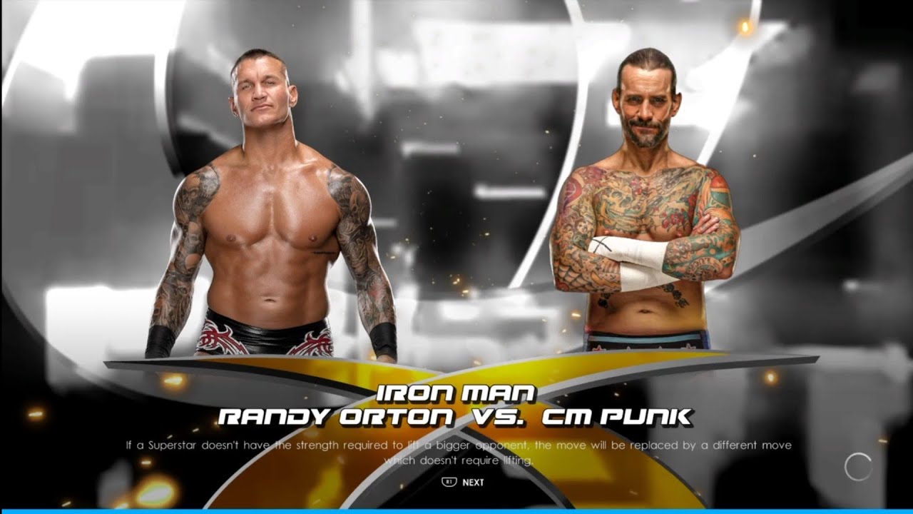 Randy Orton vs CM Punk Iron Man Match. WrestleMania Revenge. WWE 2K22