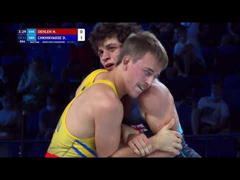 1/2 GR - 63 kg: N. OEHLEN (SWE) v. D. CHKHIKVADZE (GEO) background