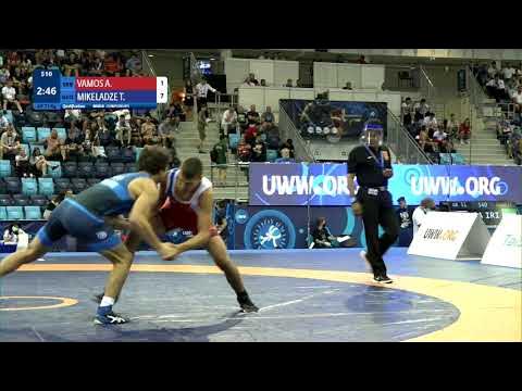 Qual. GR - 71 kg: A. VAMOS (SRB) v. T. MIKELADZE (GEO) background