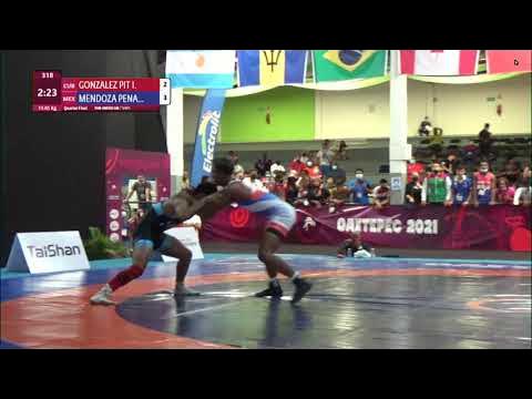 1/4 FS - 65 kg: I. GONZALEZ PIT (CUB) v. C. MENDOZA PENA (MEX)