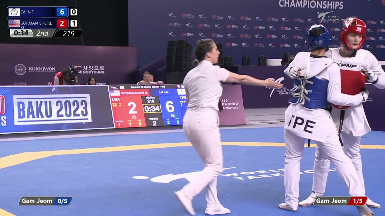 219 R32 Women 73kg TPE CAI N E USA GORMAN SHORE M background